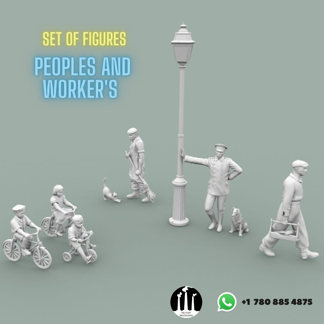 Set of figures - peoples and workers