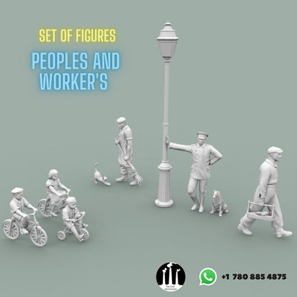 Set of figures - peoples and workers