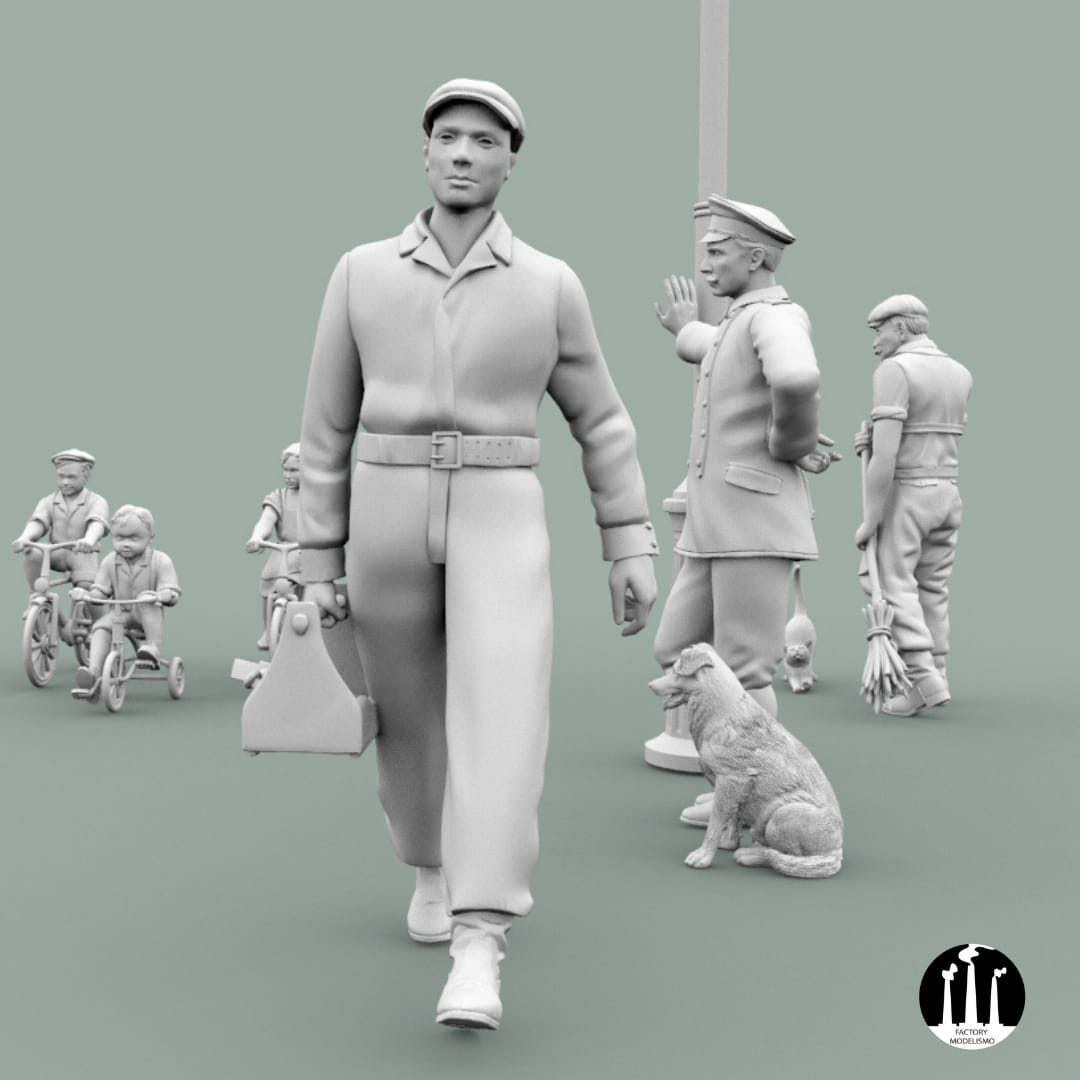 Set of figures - peoples and workers